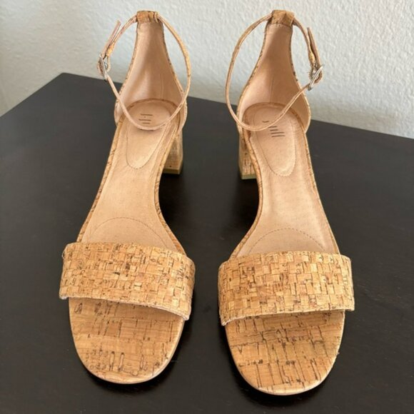 J Jill Women's Ariane Block Cork Strappy Heel Sandals Shoes Size 7.5 - Picture 9 of 11